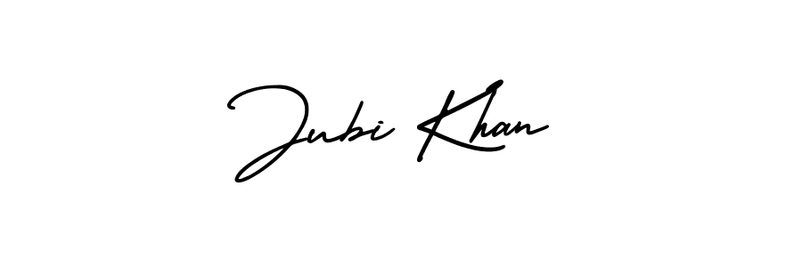It looks lik you need a new signature style for name Jubi Khan. Design unique handwritten (AmerikaSignatureDemo-Regular) signature with our free signature maker in just a few clicks. Jubi Khan signature style 3 images and pictures png