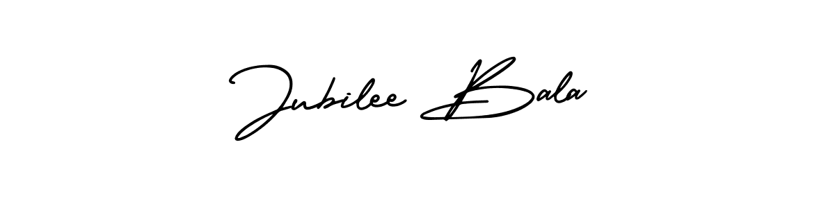 How to Draw Jubilee Bala signature style? AmerikaSignatureDemo-Regular is a latest design signature styles for name Jubilee Bala. Jubilee Bala signature style 3 images and pictures png