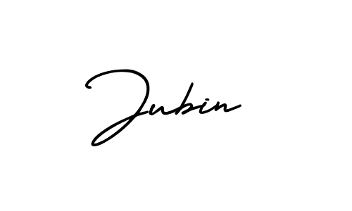 Use a signature maker to create a handwritten signature online. With this signature software, you can design (AmerikaSignatureDemo-Regular) your own signature for name Jubin. Jubin signature style 3 images and pictures png
