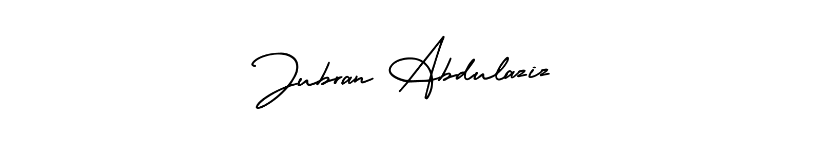 The best way (AmerikaSignatureDemo-Regular) to make a short signature is to pick only two or three words in your name. The name Jubran Abdulaziz include a total of six letters. For converting this name. Jubran Abdulaziz signature style 3 images and pictures png