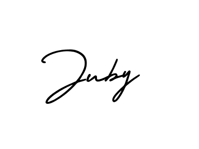 Design your own signature with our free online signature maker. With this signature software, you can create a handwritten (AmerikaSignatureDemo-Regular) signature for name Juby. Juby signature style 3 images and pictures png