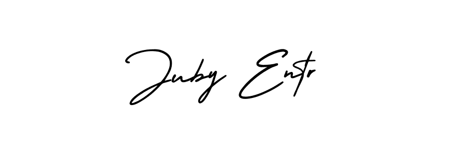 Also You can easily find your signature by using the search form. We will create Juby Entr name handwritten signature images for you free of cost using AmerikaSignatureDemo-Regular sign style. Juby Entr signature style 3 images and pictures png