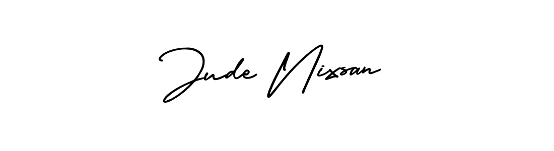 Jude Nixsan stylish signature style. Best Handwritten Sign (AmerikaSignatureDemo-Regular) for my name. Handwritten Signature Collection Ideas for my name Jude Nixsan. Jude Nixsan signature style 3 images and pictures png