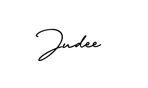 Make a beautiful signature design for name Judee. With this signature (AmerikaSignatureDemo-Regular) style, you can create a handwritten signature for free. Judee signature style 3 images and pictures png