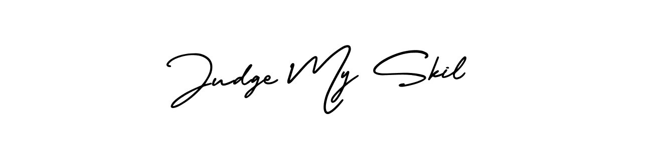 Also You can easily find your signature by using the search form. We will create Judge My Skil name handwritten signature images for you free of cost using AmerikaSignatureDemo-Regular sign style. Judge My Skil signature style 3 images and pictures png