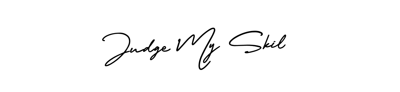 Use a signature maker to create a handwritten signature online. With this signature software, you can design (AmerikaSignatureDemo-Regular) your own signature for name Judge My Skil. Judge My Skil signature style 3 images and pictures png