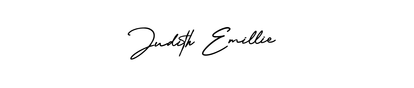 Also You can easily find your signature by using the search form. We will create Judith Emillie name handwritten signature images for you free of cost using AmerikaSignatureDemo-Regular sign style. Judith Emillie signature style 3 images and pictures png