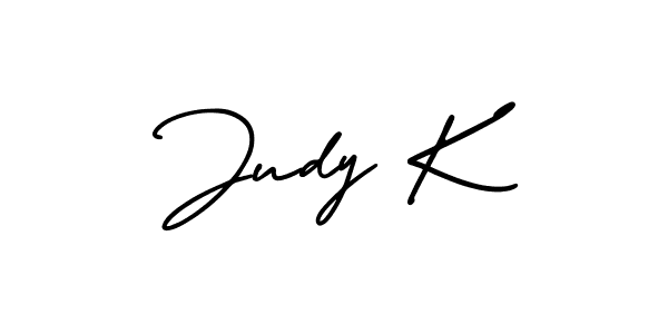 Create a beautiful signature design for name Judy K. With this signature (AmerikaSignatureDemo-Regular) fonts, you can make a handwritten signature for free. Judy K signature style 3 images and pictures png