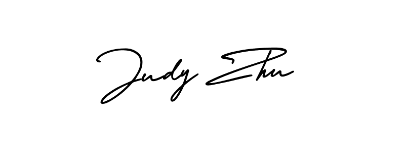 Design your own signature with our free online signature maker. With this signature software, you can create a handwritten (AmerikaSignatureDemo-Regular) signature for name Judy Zhu. Judy Zhu signature style 3 images and pictures png
