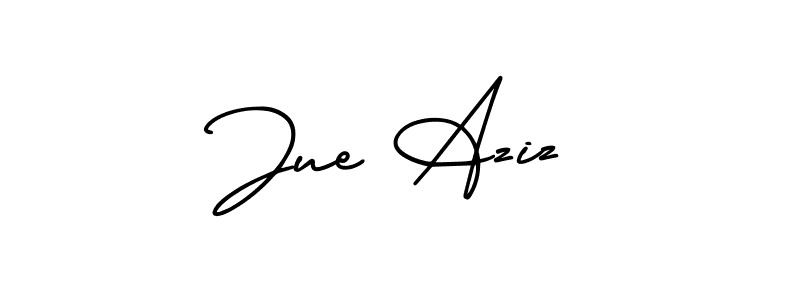 Design your own signature with our free online signature maker. With this signature software, you can create a handwritten (AmerikaSignatureDemo-Regular) signature for name Jue Aziz. Jue Aziz signature style 3 images and pictures png