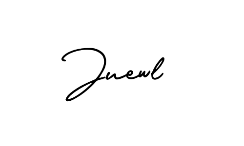 The best way (AmerikaSignatureDemo-Regular) to make a short signature is to pick only two or three words in your name. The name Juewl include a total of six letters. For converting this name. Juewl signature style 3 images and pictures png