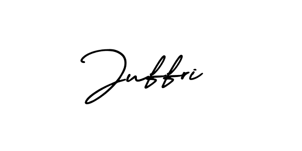 You should practise on your own different ways (AmerikaSignatureDemo-Regular) to write your name (Juffri) in signature. don't let someone else do it for you. Juffri signature style 3 images and pictures png