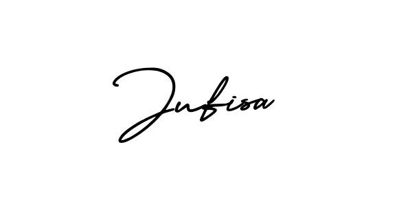How to make Jufisa name signature. Use AmerikaSignatureDemo-Regular style for creating short signs online. This is the latest handwritten sign. Jufisa signature style 3 images and pictures png