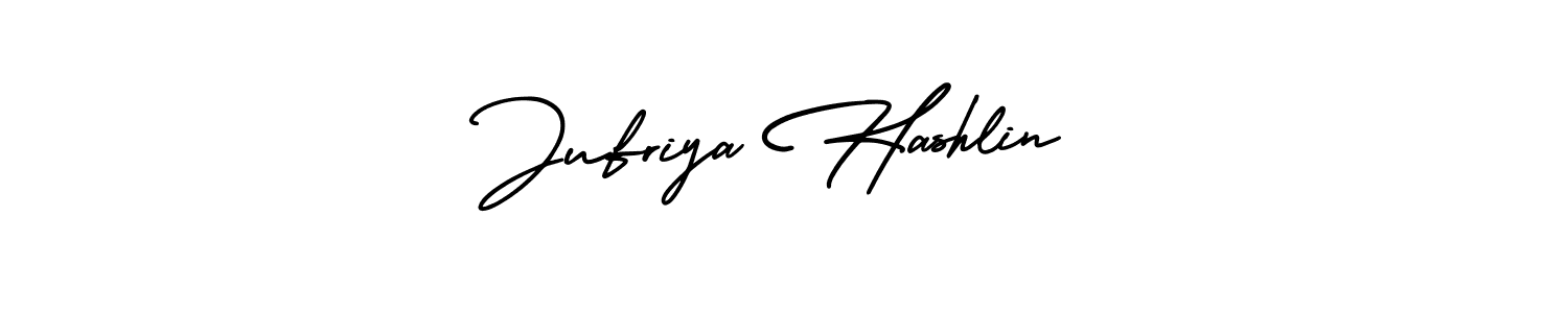 AmerikaSignatureDemo-Regular is a professional signature style that is perfect for those who want to add a touch of class to their signature. It is also a great choice for those who want to make their signature more unique. Get Jufriya Hashlin name to fancy signature for free. Jufriya Hashlin signature style 3 images and pictures png