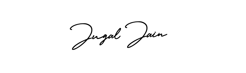 Make a beautiful signature design for name Jugal Jain. With this signature (AmerikaSignatureDemo-Regular) style, you can create a handwritten signature for free. Jugal Jain signature style 3 images and pictures png