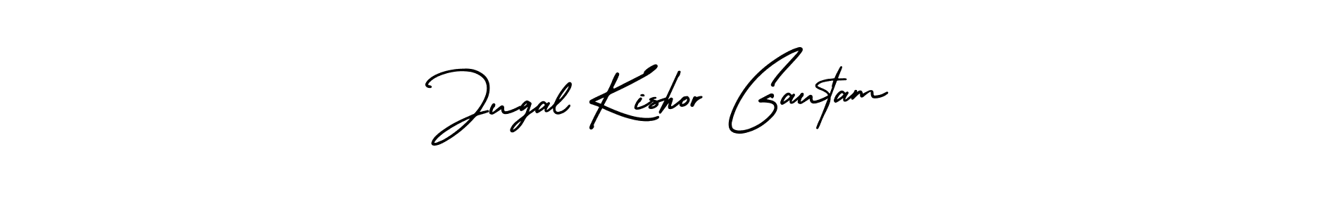 How to make Jugal Kishor Gautam name signature. Use AmerikaSignatureDemo-Regular style for creating short signs online. This is the latest handwritten sign. Jugal Kishor Gautam signature style 3 images and pictures png
