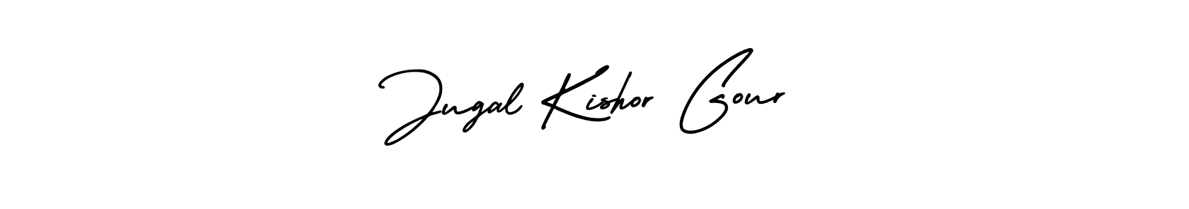 Use a signature maker to create a handwritten signature online. With this signature software, you can design (AmerikaSignatureDemo-Regular) your own signature for name Jugal Kishor Gour. Jugal Kishor Gour signature style 3 images and pictures png