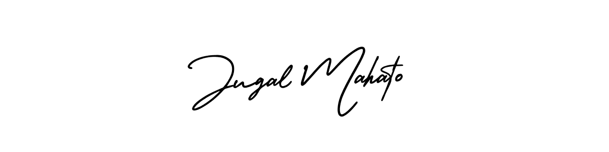 Make a beautiful signature design for name Jugal Mahato. With this signature (AmerikaSignatureDemo-Regular) style, you can create a handwritten signature for free. Jugal Mahato signature style 3 images and pictures png