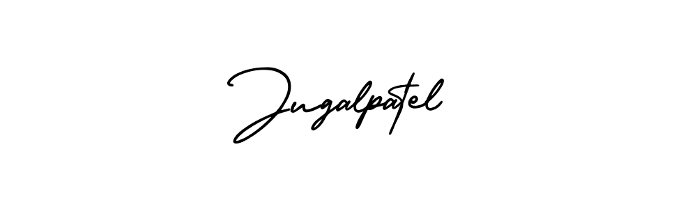 How to Draw Jugalpatel signature style? AmerikaSignatureDemo-Regular is a latest design signature styles for name Jugalpatel. Jugalpatel signature style 3 images and pictures png