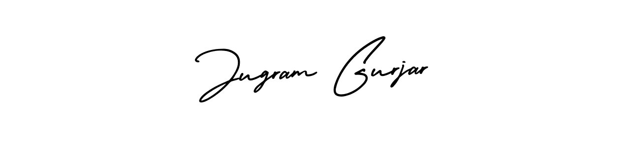 Also You can easily find your signature by using the search form. We will create Jugram Gurjar name handwritten signature images for you free of cost using AmerikaSignatureDemo-Regular sign style. Jugram Gurjar signature style 3 images and pictures png