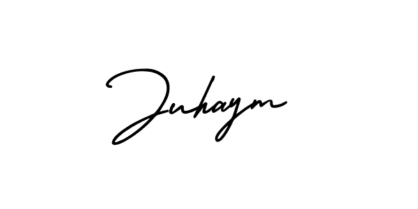 How to make Juhaym name signature. Use AmerikaSignatureDemo-Regular style for creating short signs online. This is the latest handwritten sign. Juhaym signature style 3 images and pictures png