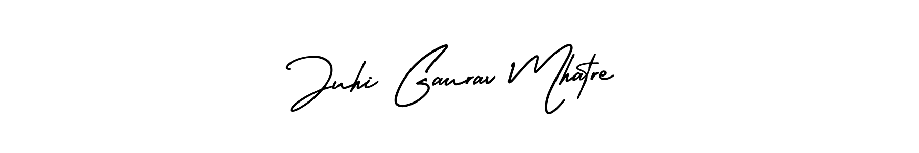 Use a signature maker to create a handwritten signature online. With this signature software, you can design (AmerikaSignatureDemo-Regular) your own signature for name Juhi Gaurav Mhatre. Juhi Gaurav Mhatre signature style 3 images and pictures png