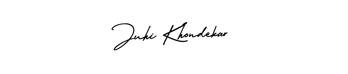 How to Draw Juhi Khondekar signature style? AmerikaSignatureDemo-Regular is a latest design signature styles for name Juhi Khondekar. Juhi Khondekar signature style 3 images and pictures png
