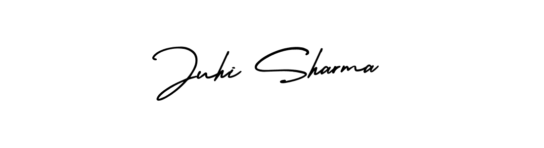 How to make Juhi Sharma signature? AmerikaSignatureDemo-Regular is a professional autograph style. Create handwritten signature for Juhi Sharma name. Juhi Sharma signature style 3 images and pictures png