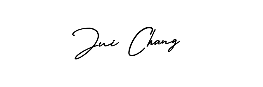 It looks lik you need a new signature style for name Jui Chang. Design unique handwritten (AmerikaSignatureDemo-Regular) signature with our free signature maker in just a few clicks. Jui Chang signature style 3 images and pictures png