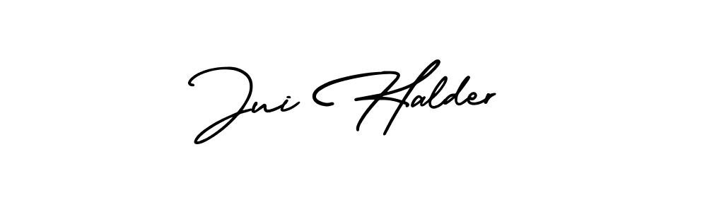 AmerikaSignatureDemo-Regular is a professional signature style that is perfect for those who want to add a touch of class to their signature. It is also a great choice for those who want to make their signature more unique. Get Jui Halder name to fancy signature for free. Jui Halder signature style 3 images and pictures png