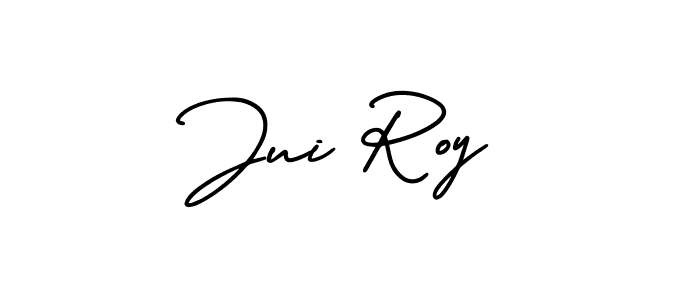 Create a beautiful signature design for name Jui Roy. With this signature (AmerikaSignatureDemo-Regular) fonts, you can make a handwritten signature for free. Jui Roy signature style 3 images and pictures png