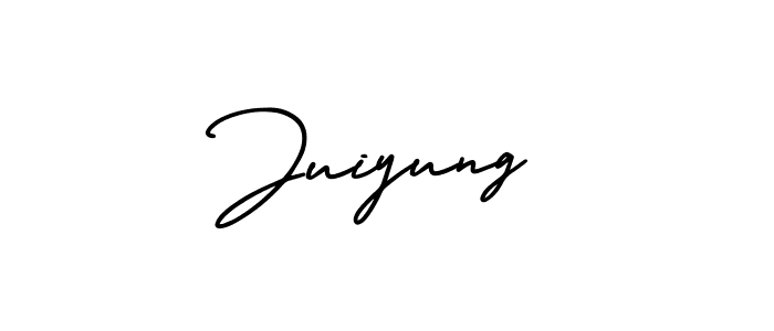 Similarly AmerikaSignatureDemo-Regular is the best handwritten signature design. Signature creator online .You can use it as an online autograph creator for name Juiyung. Juiyung signature style 3 images and pictures png