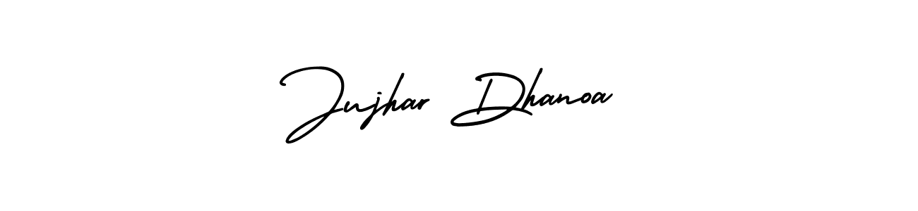 Also You can easily find your signature by using the search form. We will create Jujhar Dhanoa name handwritten signature images for you free of cost using AmerikaSignatureDemo-Regular sign style. Jujhar Dhanoa signature style 3 images and pictures png