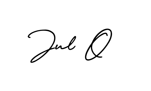 You should practise on your own different ways (AmerikaSignatureDemo-Regular) to write your name (Jul O) in signature. don't let someone else do it for you. Jul O signature style 3 images and pictures png