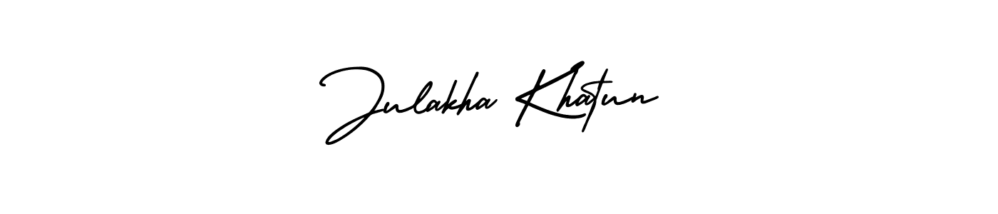 Julakha Khatun stylish signature style. Best Handwritten Sign (AmerikaSignatureDemo-Regular) for my name. Handwritten Signature Collection Ideas for my name Julakha Khatun. Julakha Khatun signature style 3 images and pictures png