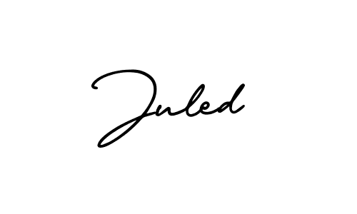 Make a beautiful signature design for name Juled. With this signature (AmerikaSignatureDemo-Regular) style, you can create a handwritten signature for free. Juled signature style 3 images and pictures png
