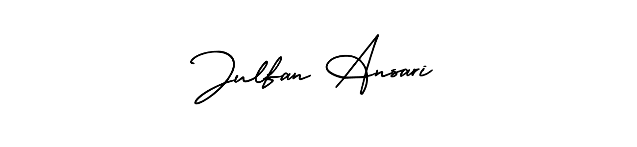 Use a signature maker to create a handwritten signature online. With this signature software, you can design (AmerikaSignatureDemo-Regular) your own signature for name Julfan Ansari. Julfan Ansari signature style 3 images and pictures png