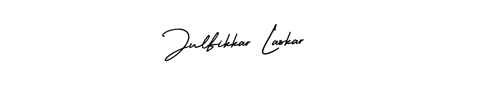 AmerikaSignatureDemo-Regular is a professional signature style that is perfect for those who want to add a touch of class to their signature. It is also a great choice for those who want to make their signature more unique. Get Julfikkar Laskar name to fancy signature for free. Julfikkar Laskar signature style 3 images and pictures png