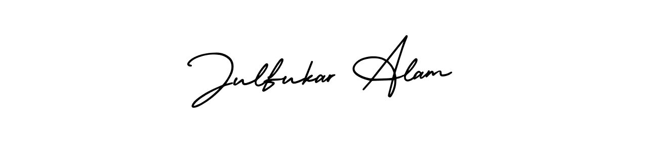 Use a signature maker to create a handwritten signature online. With this signature software, you can design (AmerikaSignatureDemo-Regular) your own signature for name Julfukar Alam. Julfukar Alam signature style 3 images and pictures png