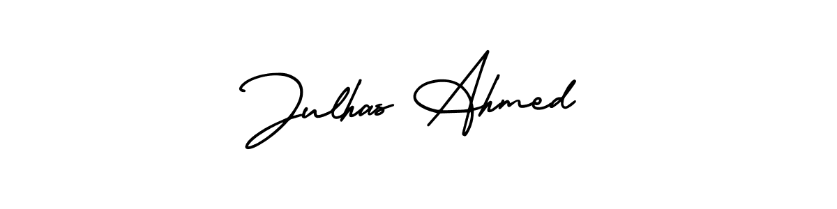Create a beautiful signature design for name Julhas Ahmed. With this signature (AmerikaSignatureDemo-Regular) fonts, you can make a handwritten signature for free. Julhas Ahmed signature style 3 images and pictures png
