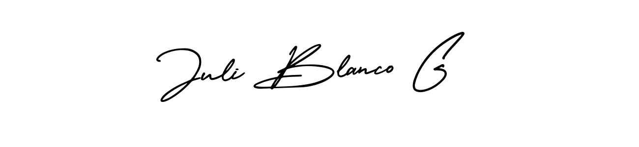 Also we have Juli Blanco G name is the best signature style. Create professional handwritten signature collection using AmerikaSignatureDemo-Regular autograph style. Juli Blanco G signature style 3 images and pictures png