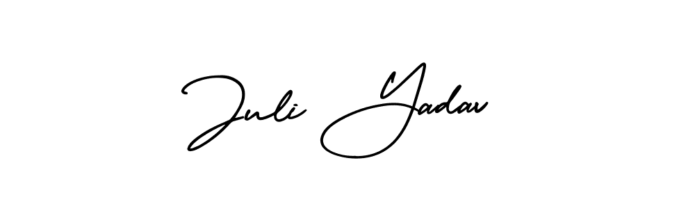 How to make Juli Yadav signature? AmerikaSignatureDemo-Regular is a professional autograph style. Create handwritten signature for Juli Yadav name. Juli Yadav signature style 3 images and pictures png