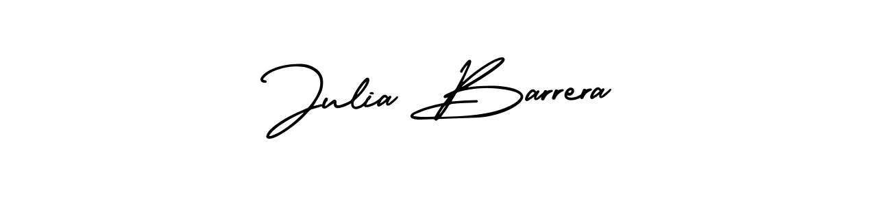 You should practise on your own different ways (AmerikaSignatureDemo-Regular) to write your name (Julia Barrera) in signature. don't let someone else do it for you. Julia Barrera signature style 3 images and pictures png