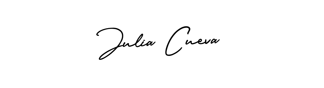 You should practise on your own different ways (AmerikaSignatureDemo-Regular) to write your name (Julia Cueva) in signature. don't let someone else do it for you. Julia Cueva signature style 3 images and pictures png