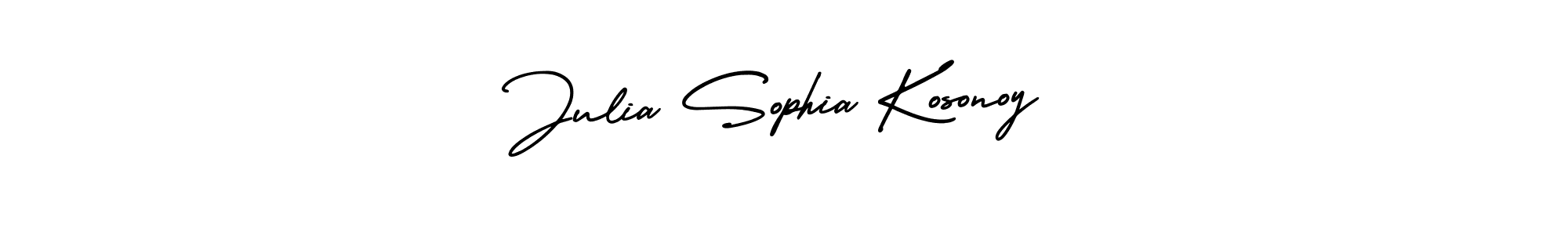 You should practise on your own different ways (AmerikaSignatureDemo-Regular) to write your name (Julia Sophia Kosonoy) in signature. don't let someone else do it for you. Julia Sophia Kosonoy signature style 3 images and pictures png