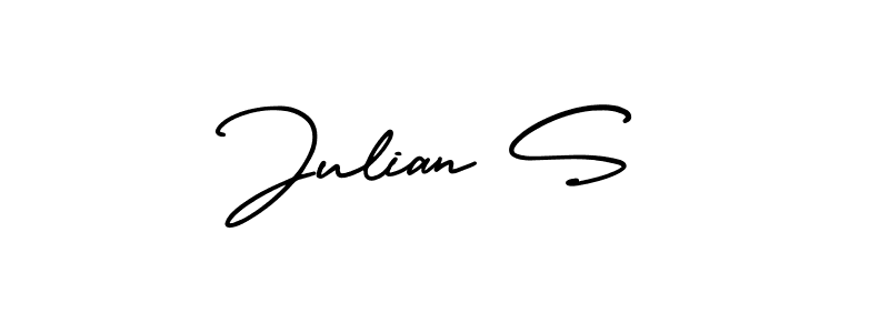 if you are searching for the best signature style for your name Julian S. so please give up your signature search. here we have designed multiple signature styles  using AmerikaSignatureDemo-Regular. Julian S signature style 3 images and pictures png