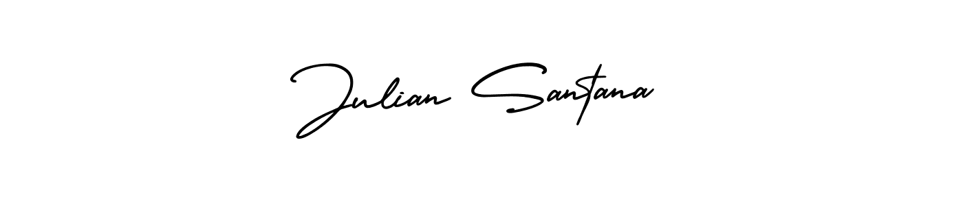 Use a signature maker to create a handwritten signature online. With this signature software, you can design (AmerikaSignatureDemo-Regular) your own signature for name Julian Santana. Julian Santana signature style 3 images and pictures png