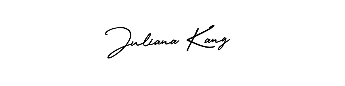 Juliana Kang stylish signature style. Best Handwritten Sign (AmerikaSignatureDemo-Regular) for my name. Handwritten Signature Collection Ideas for my name Juliana Kang. Juliana Kang signature style 3 images and pictures png
