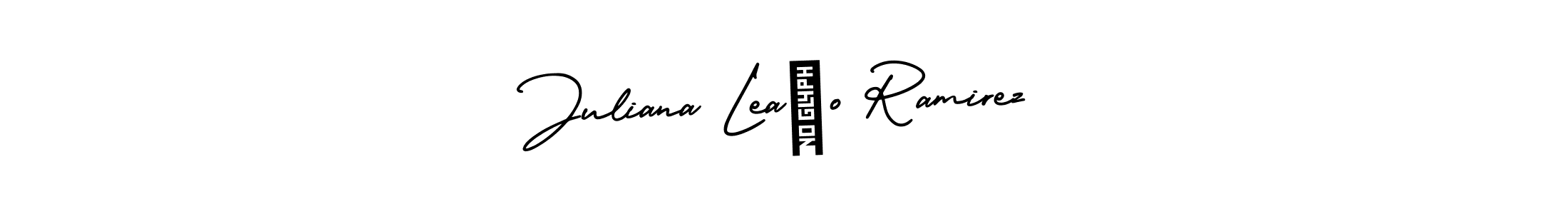 Check out images of Autograph of Juliana Leaño Ramirez name. Actor Juliana Leaño Ramirez Signature Style. AmerikaSignatureDemo-Regular is a professional sign style online. Juliana Leaño Ramirez signature style 3 images and pictures png