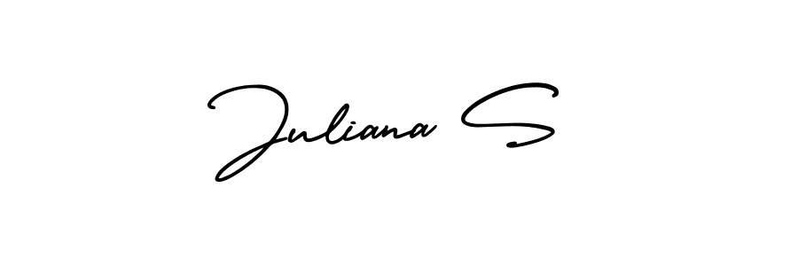 Make a beautiful signature design for name Juliana S. With this signature (AmerikaSignatureDemo-Regular) style, you can create a handwritten signature for free. Juliana S signature style 3 images and pictures png